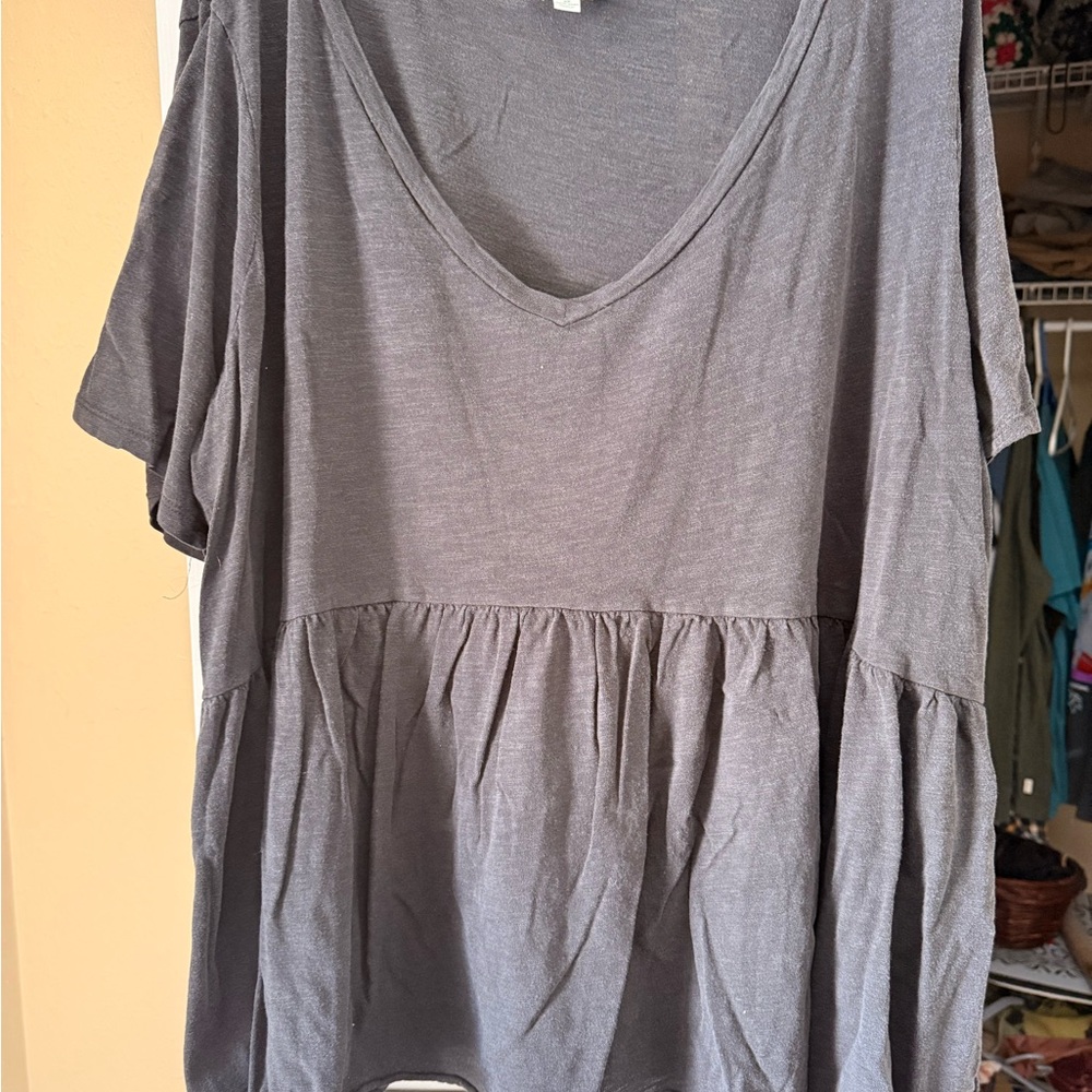 Terra & Sky Charcoal Blouse